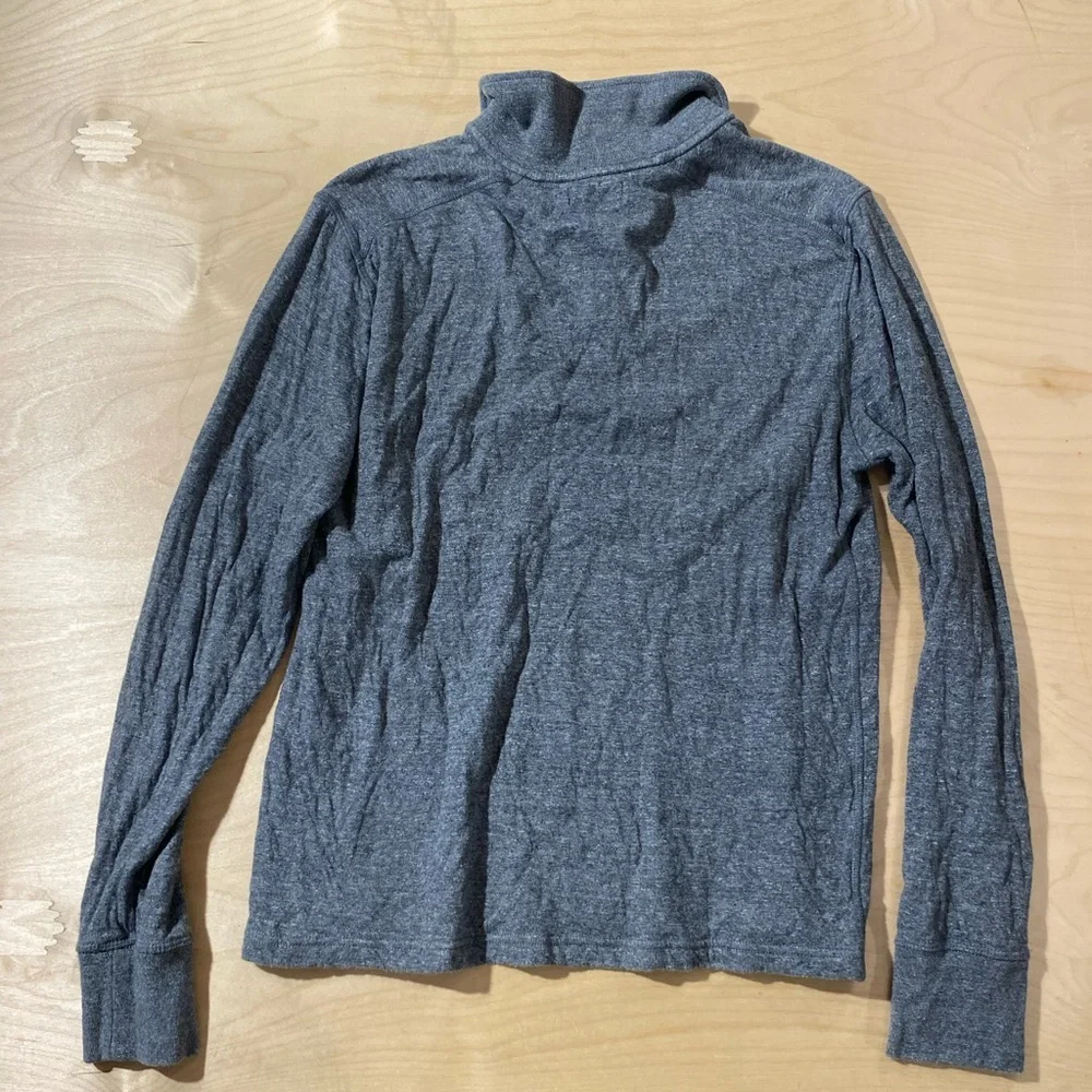 J. Crew Charcoal Long Sleeve Three Quarter Zip Sweater Medium (OP)